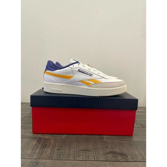 Reebok Club C Revenge Lakers Men Sz 7-8.5 Casual Retro Shoe White Sneaker - Picture 12 of 12